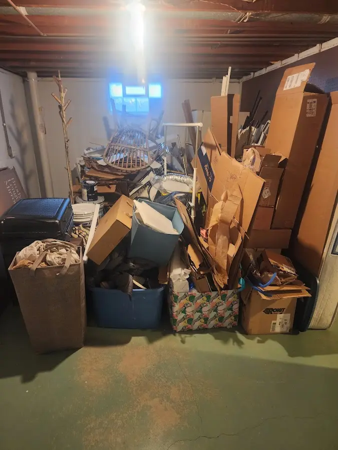 Roll-off dumpster container at job site for 20 Yard Dumpster Rental in North Druid Hills